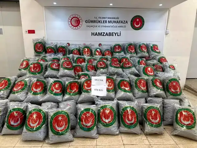 Hamzabeyli'de 870 Kg Skunk Yakalandı!