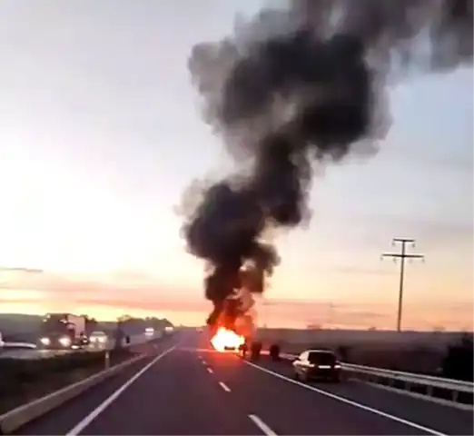İpsala'da Otomobilde Yangın!